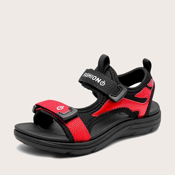 

Boys Letter Graphic Sport Sandals, Red