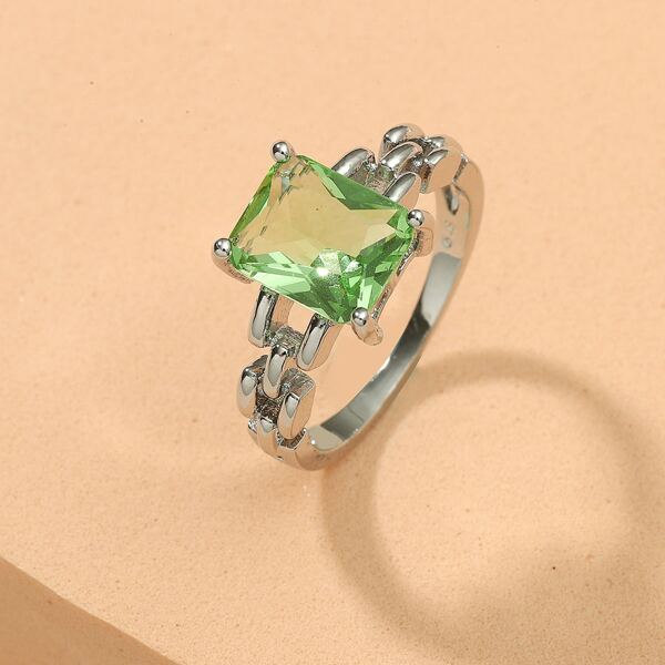 

Hollow Out Design Ring, Green
