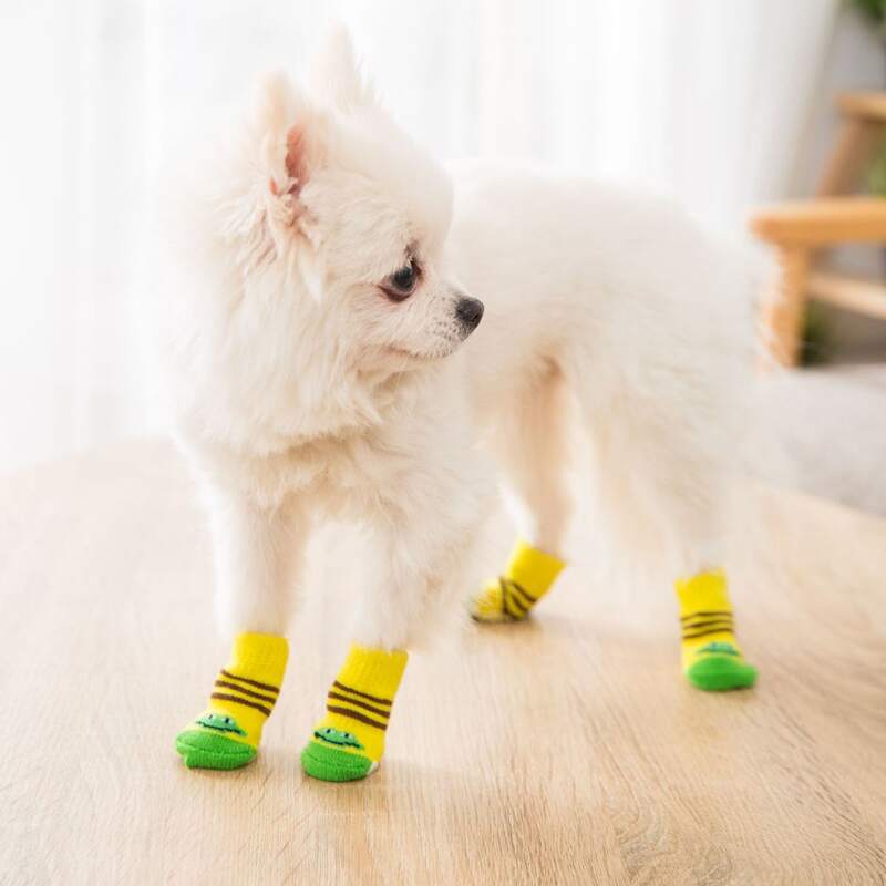 

4pcs Cartoon Graphic Pet Sock, Multicolor