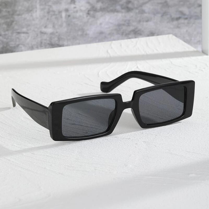 

Guys Rectangle Frame Sunglasses, Black