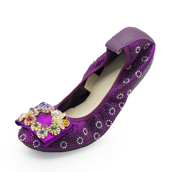 

Rhinestone Decor Flats, Purple
