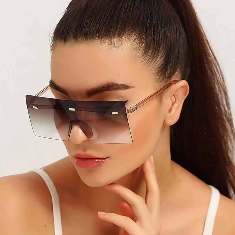 

Rimless Flat Top Sunglasses