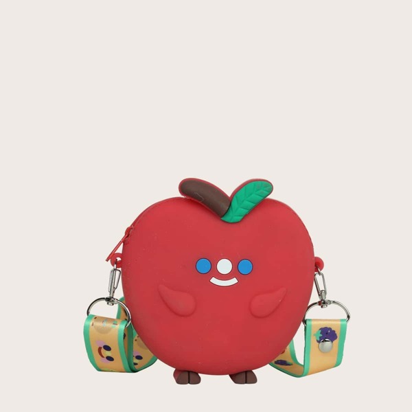 

Girls Cartoon Design Crossbody Bag, Red