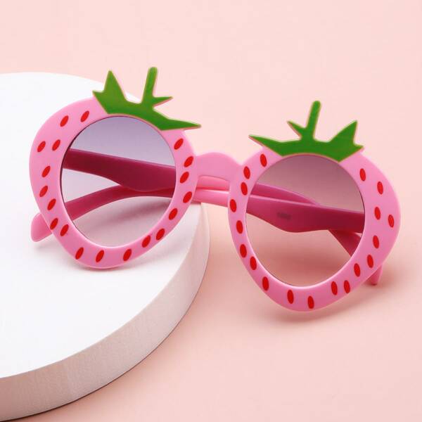 

Girls Strawberry Frame Sunglasses, Pink