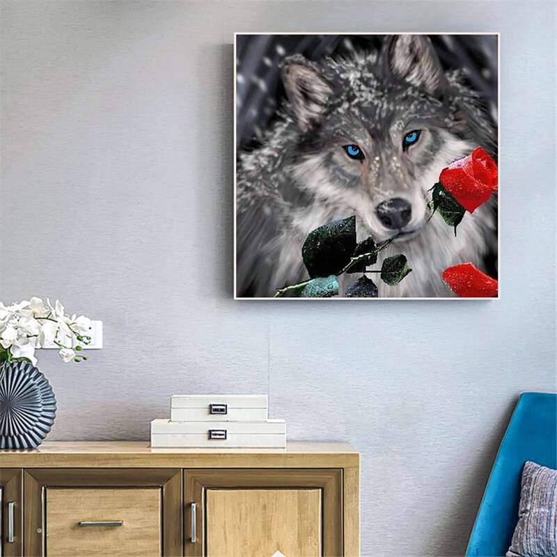 

Wolf Pattern Diamond Painting Without Frame, Multicolor