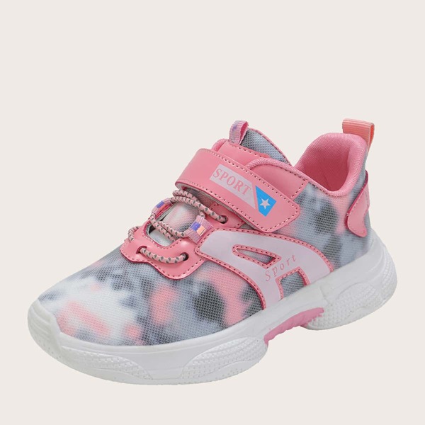 

Girls Tie Dye Velcro Strap Sandals, Pink