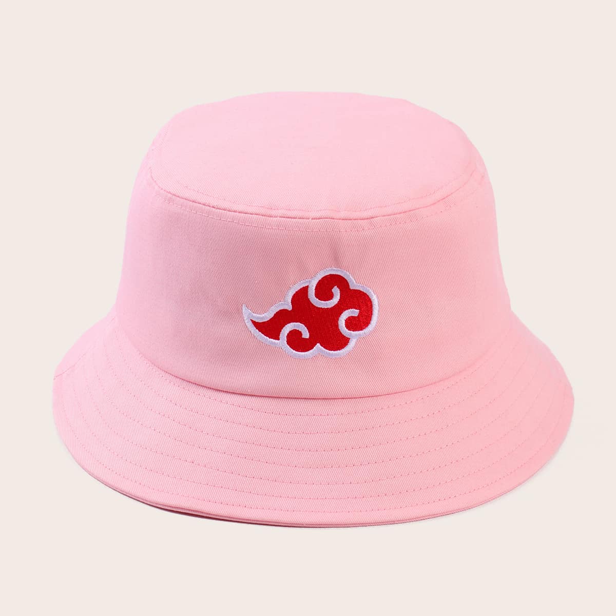 

Cloud Embroidery Bucket Hat, Pink