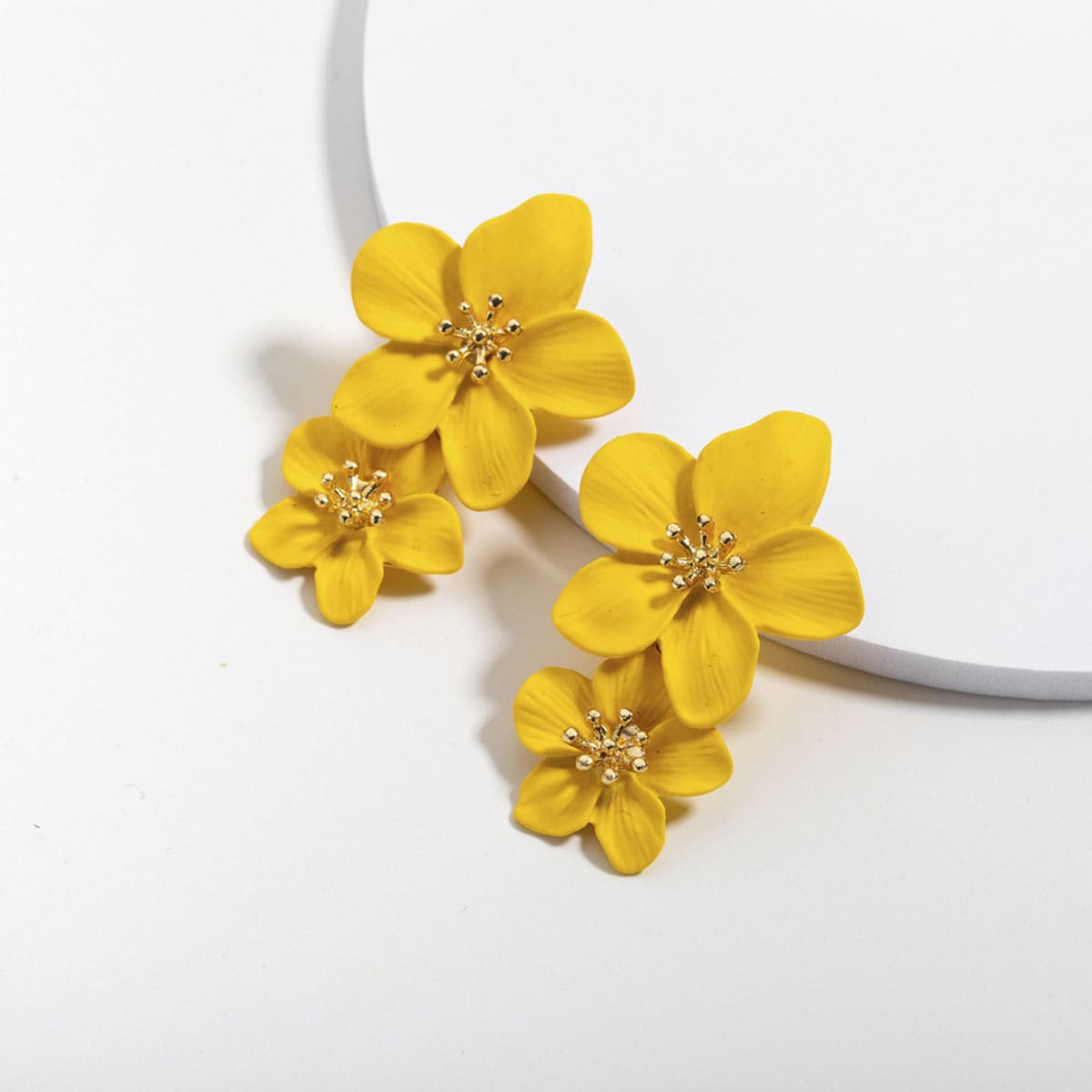 

Floral Drop Earrings, Yellow
