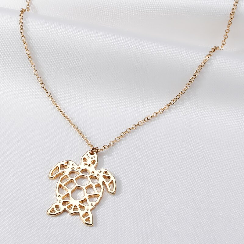 

Tortoise Pendant Necklace, Gold