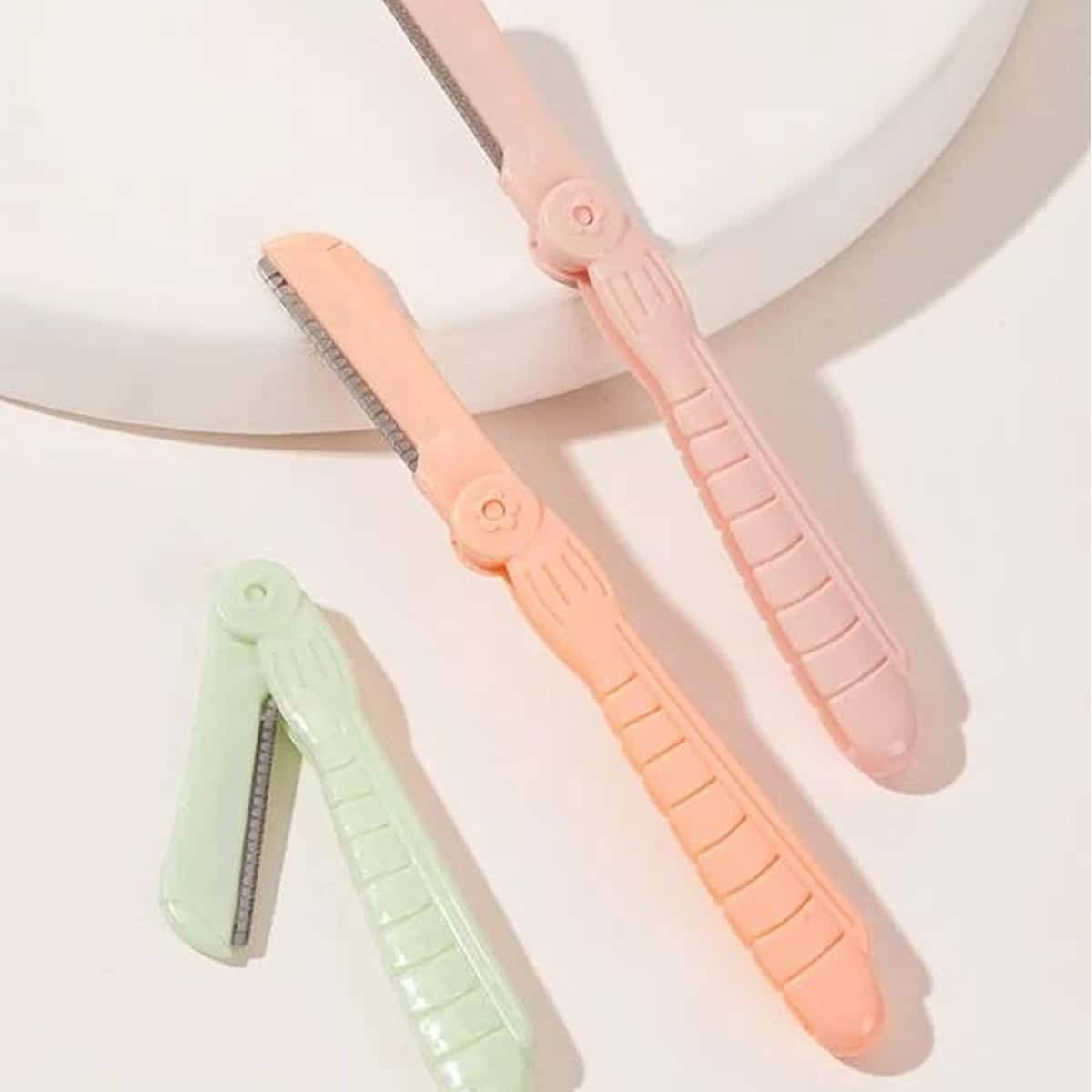 

3pcs Random Foldable Eyebrow Trimmer, Multicolor