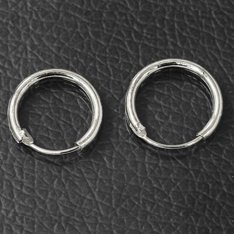 

Minimalist Huggie Earrings, Silver