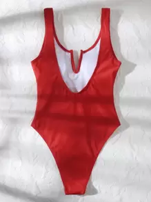 Swim Basics v有線連體泳裝 - 紅色 - 查看 2