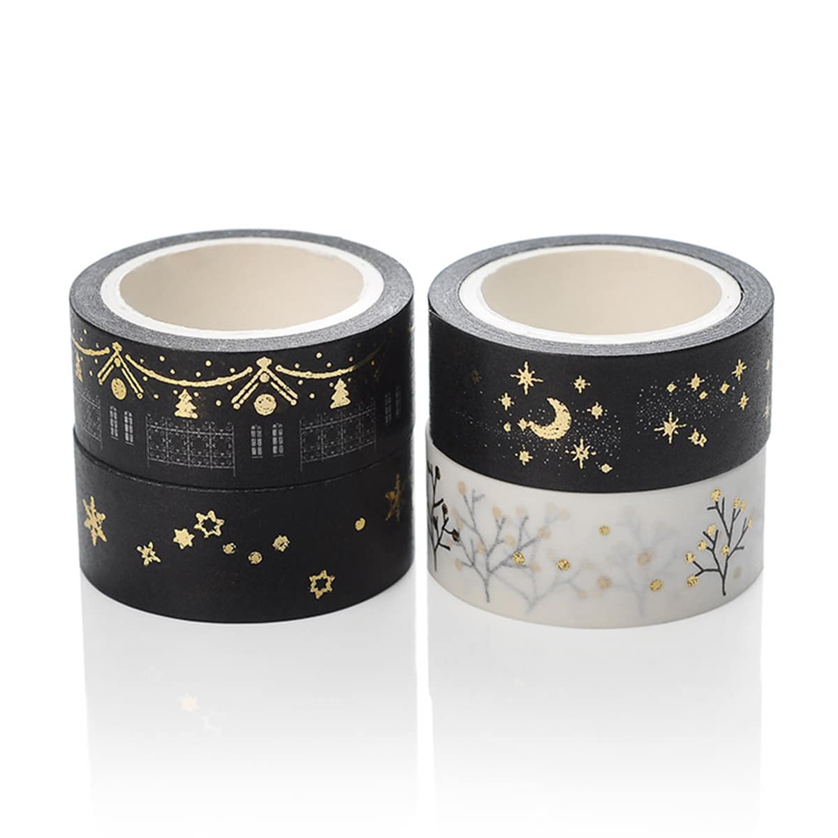 

2rolls Hot Stamping Pattern Random Tape, Multicolor