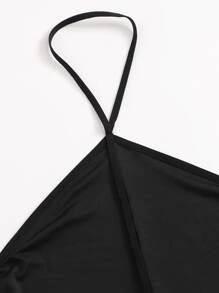 Plus Cut-out Front Teddy Bodysuit - Black - View 4
