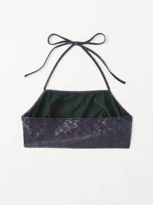 Glitter Halter Bralette - Multicolor - View 2