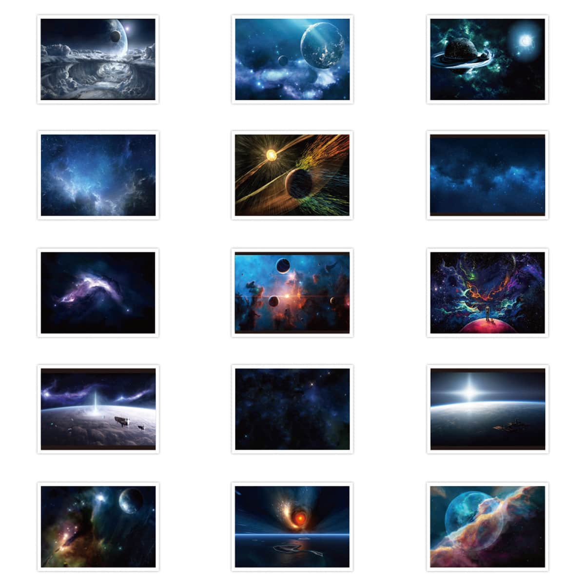 

50pcs Galaxy Pattern Sticker, Multicolor