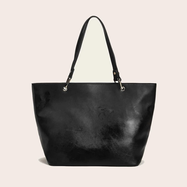 

Large Capacity Shoulder Tote Bag, Black