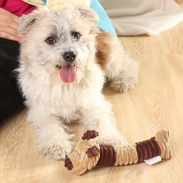 

Dog Shaped Pet Sound Toy, Brown