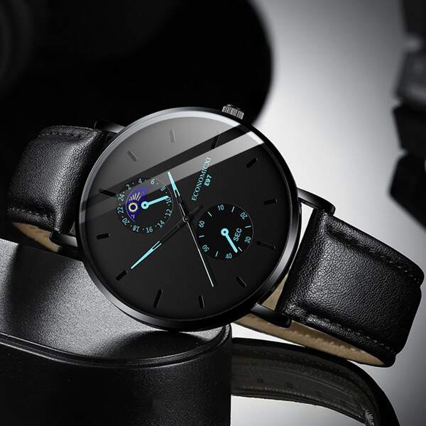 

Men Round Pointer Quartz Watch