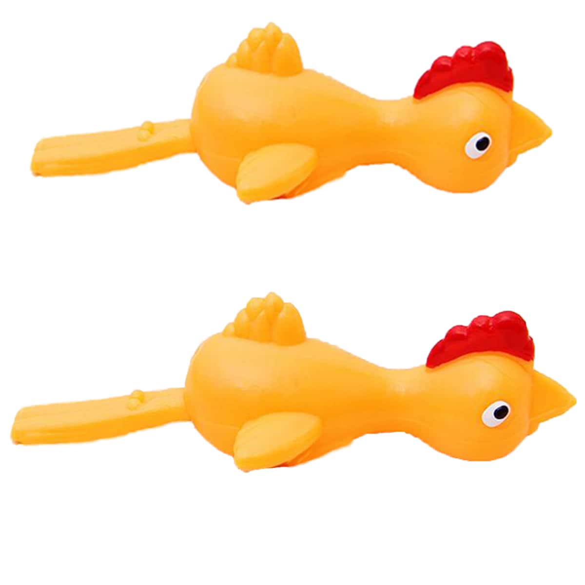 

1pc Flying Sticky Chicken Catapult, Yellow