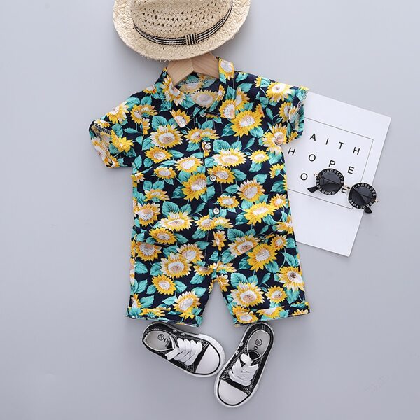 

Toddler Boys Allover Floral Print Shirt & Shorts, Multicolor