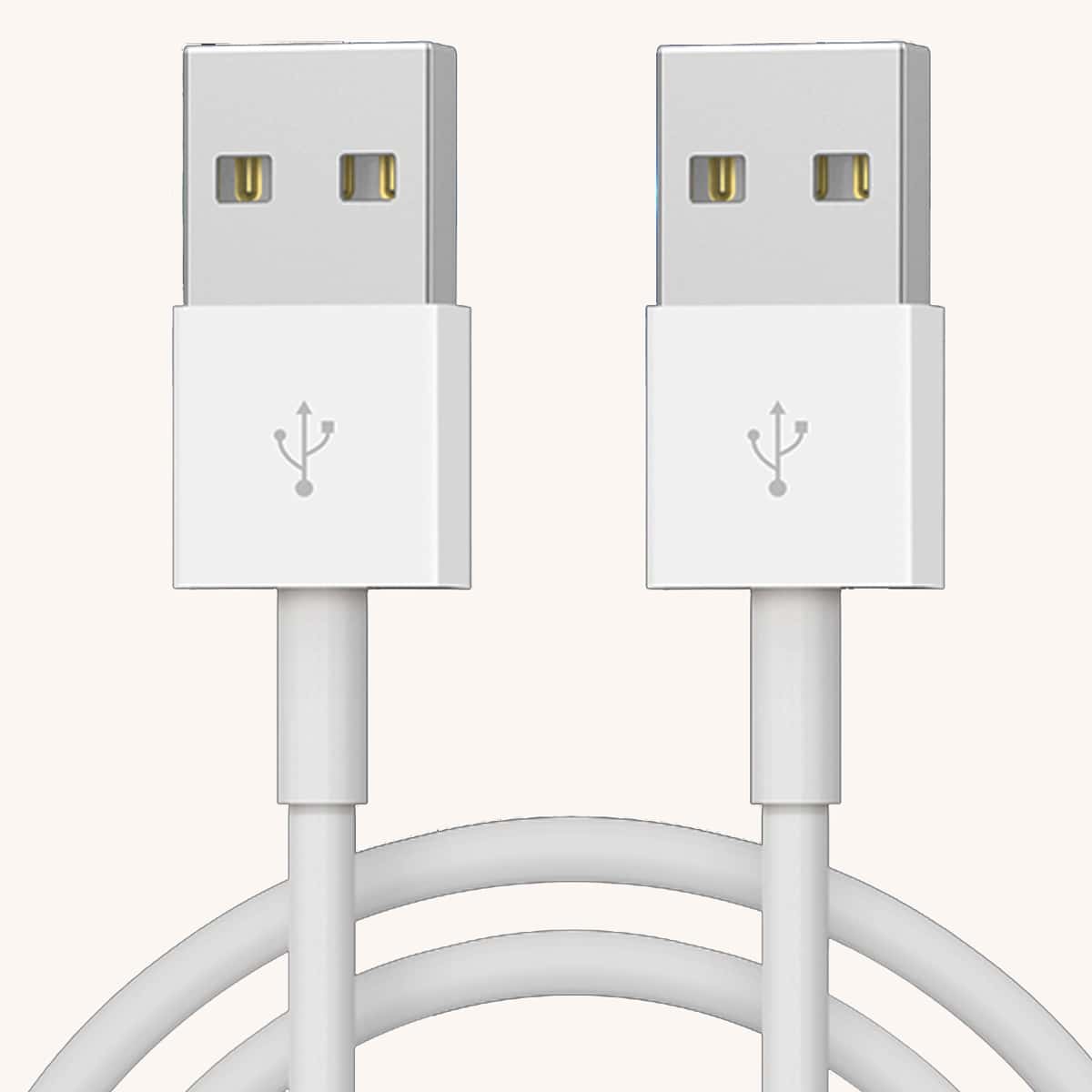 

Double Head USB Data Cable, White