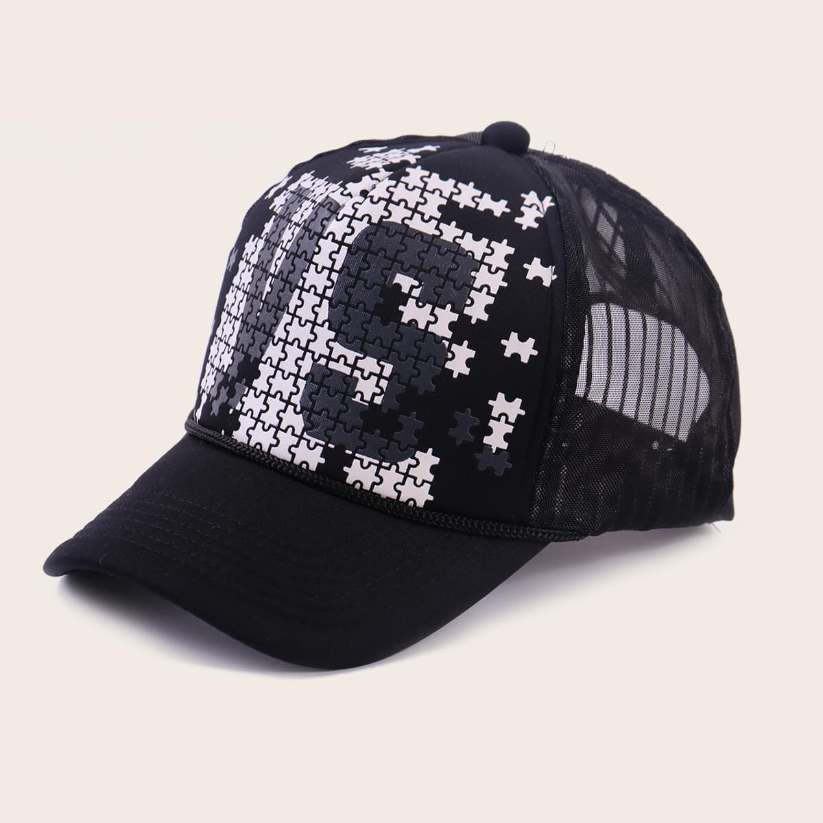

Guys Letter Graphic Baseball Cap, Black