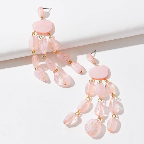 

Pink Drop Earrings
