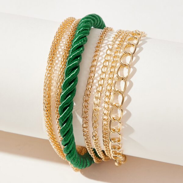 

Two Tone Layered Necklace, Gold