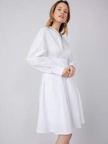 MOTF PREMIUM Vestido de hombros caídos - Blanco - Ver 8