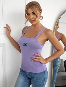 Knit ngọn Thú vật Giải trí - Màu tím  Violet - Xem 4