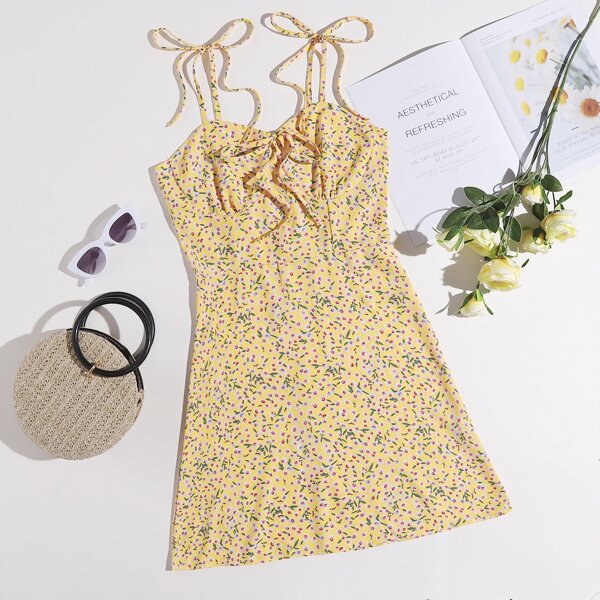 

Ditsy Floral Knot Cami Dress, Yellow