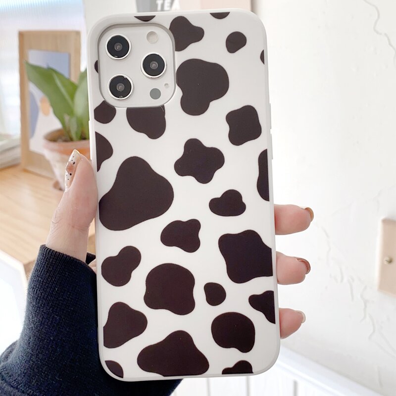 

Cow Print iPhone Case, Black and white