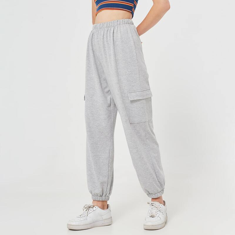 

Solid Cargo Sweatpants, Light grey