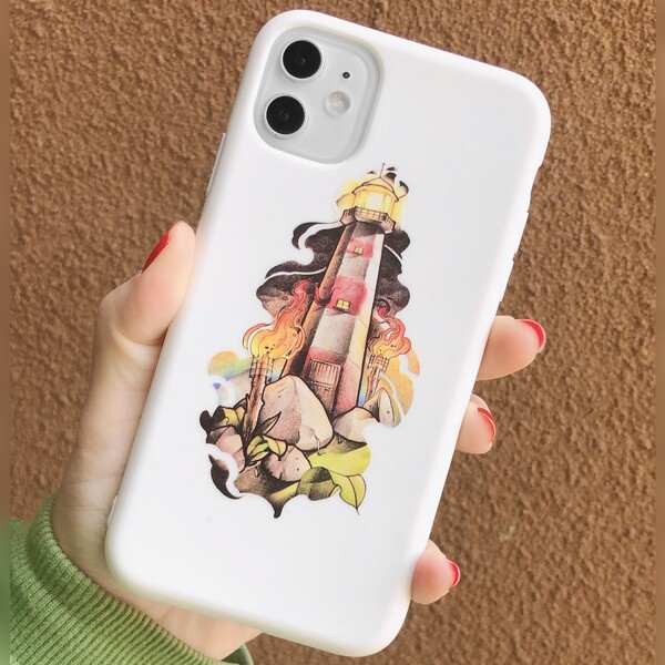

Чехол для iPhone с узором маякя, Многоцветный