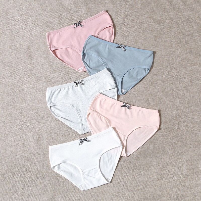 

5pack Bow Decor Panty Set, Multicolor