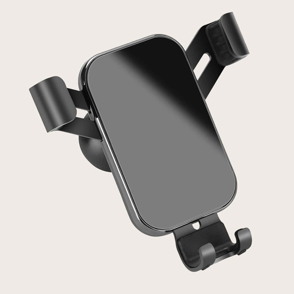 

1pc Car Air Outlet Mobile Phone Holder, Black
