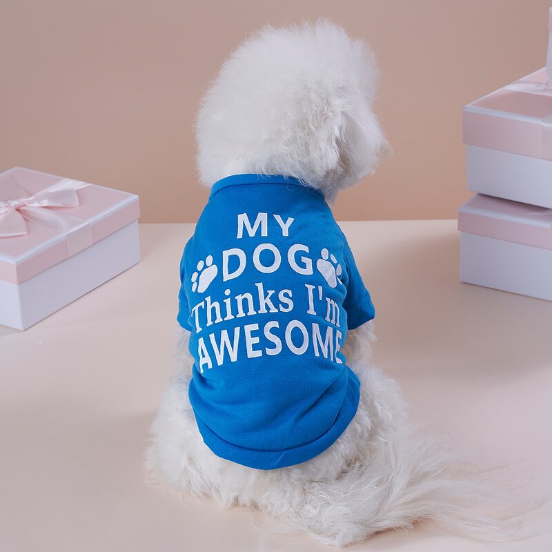 

Slogan Graphic Pet Sweatshirt, Blue