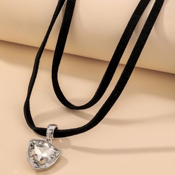 

Crystal Charm Necklace, White