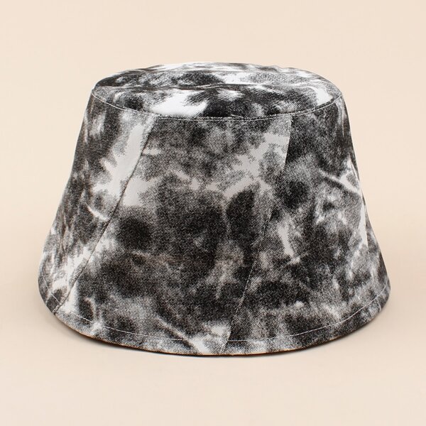 

Tie Dye Pattern Bucket Hat, Black