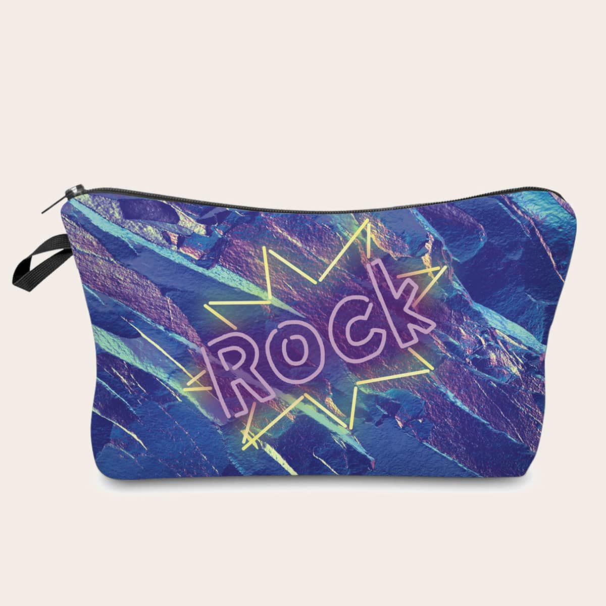 

Letter Graphic Makeup Bag, Multicolor