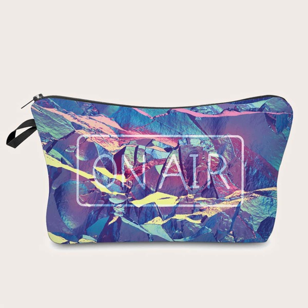 

Letter Graphic Makeup Bag, Multicolor