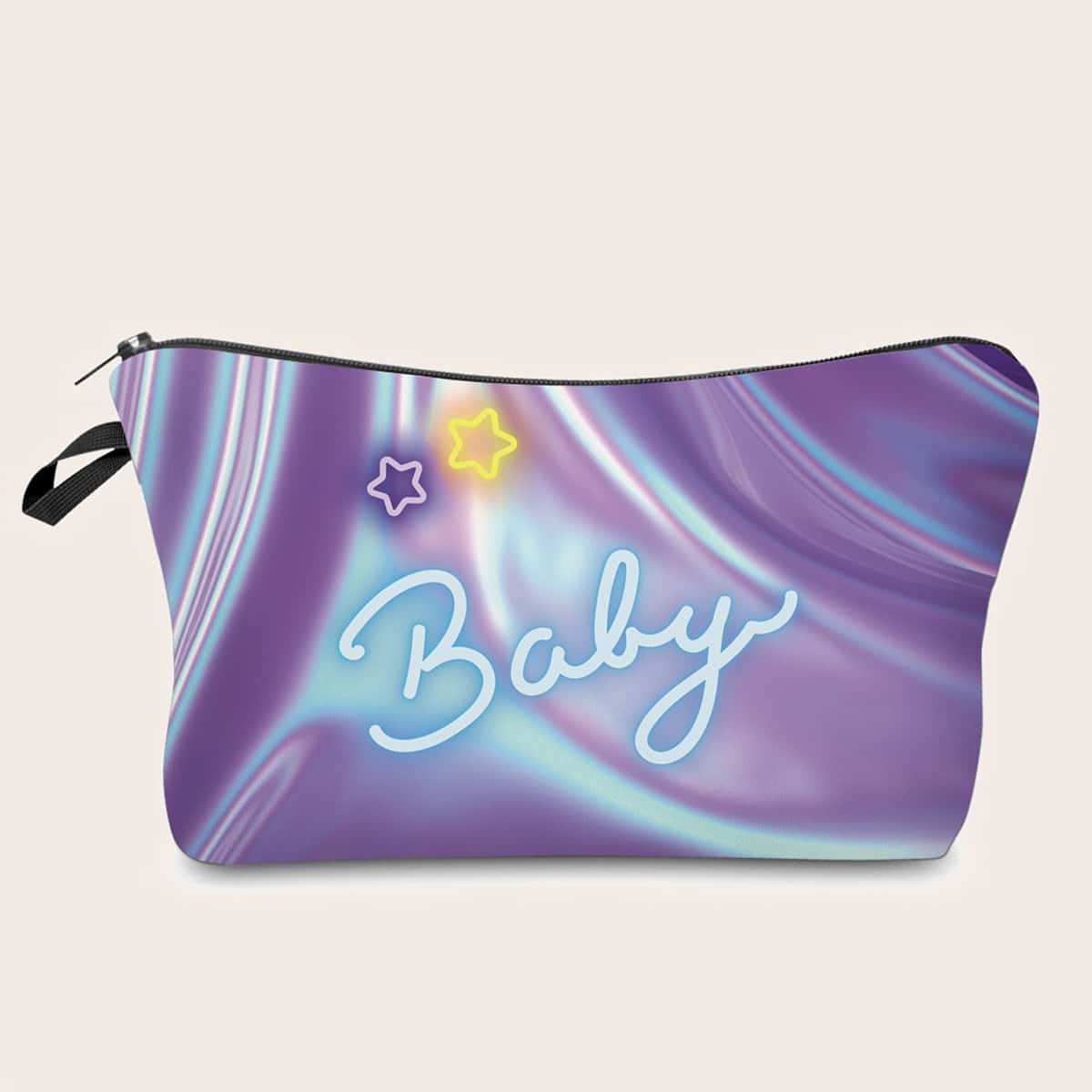 

Letter Graphic Makeup Bag, Multicolor