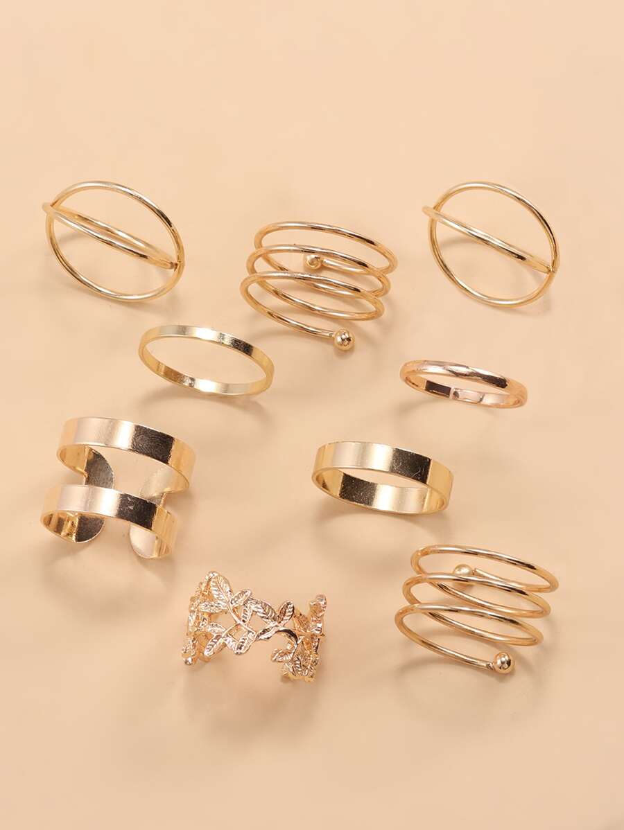 9 chiếc nhẫn sáng tạo - Vàng - Xem 1