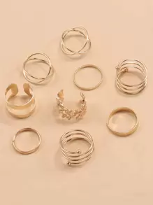 9 chiếc nhẫn sáng tạo - Vàng - Xem 2