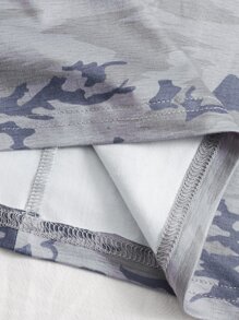 字母圖案迷彩背心上衣 - 彩色 - 查看 5