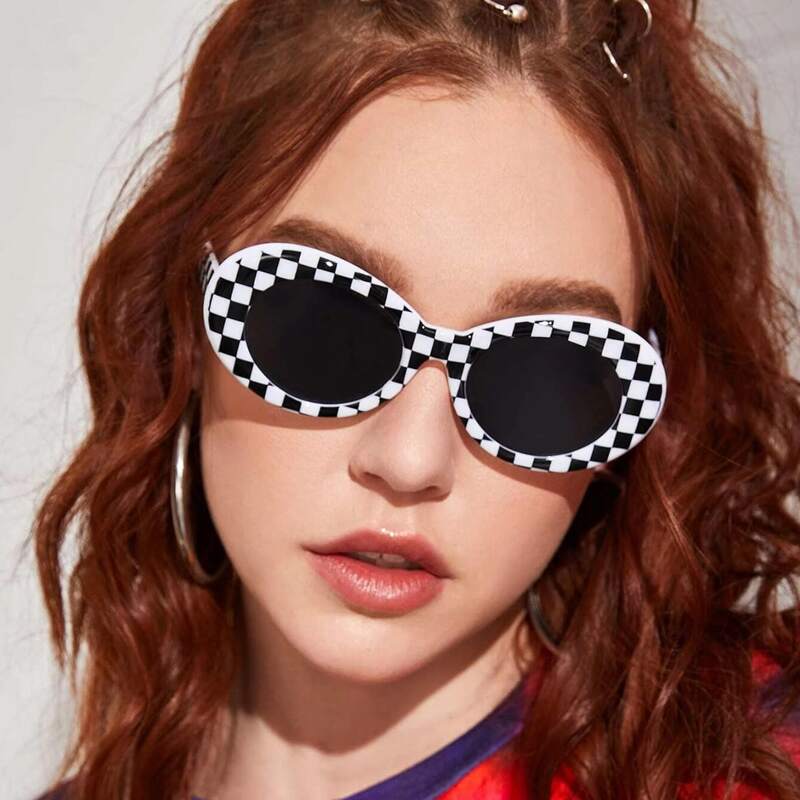 

Checkboard Frame Sunglasses