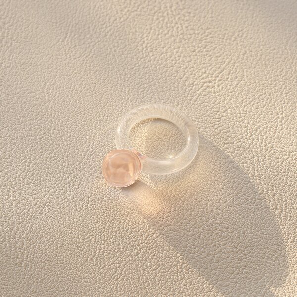 

Round Ball Decor Ring, Pink