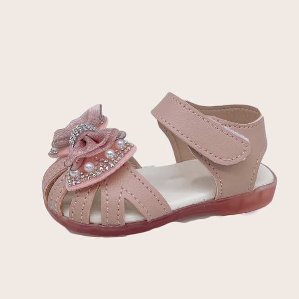 

Toddler Girls Rhinestone & Bow Decor Sandals, Dusty pink