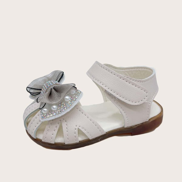

Toddler Girls Rhinestone & Bow Decor Sandals, Beige
